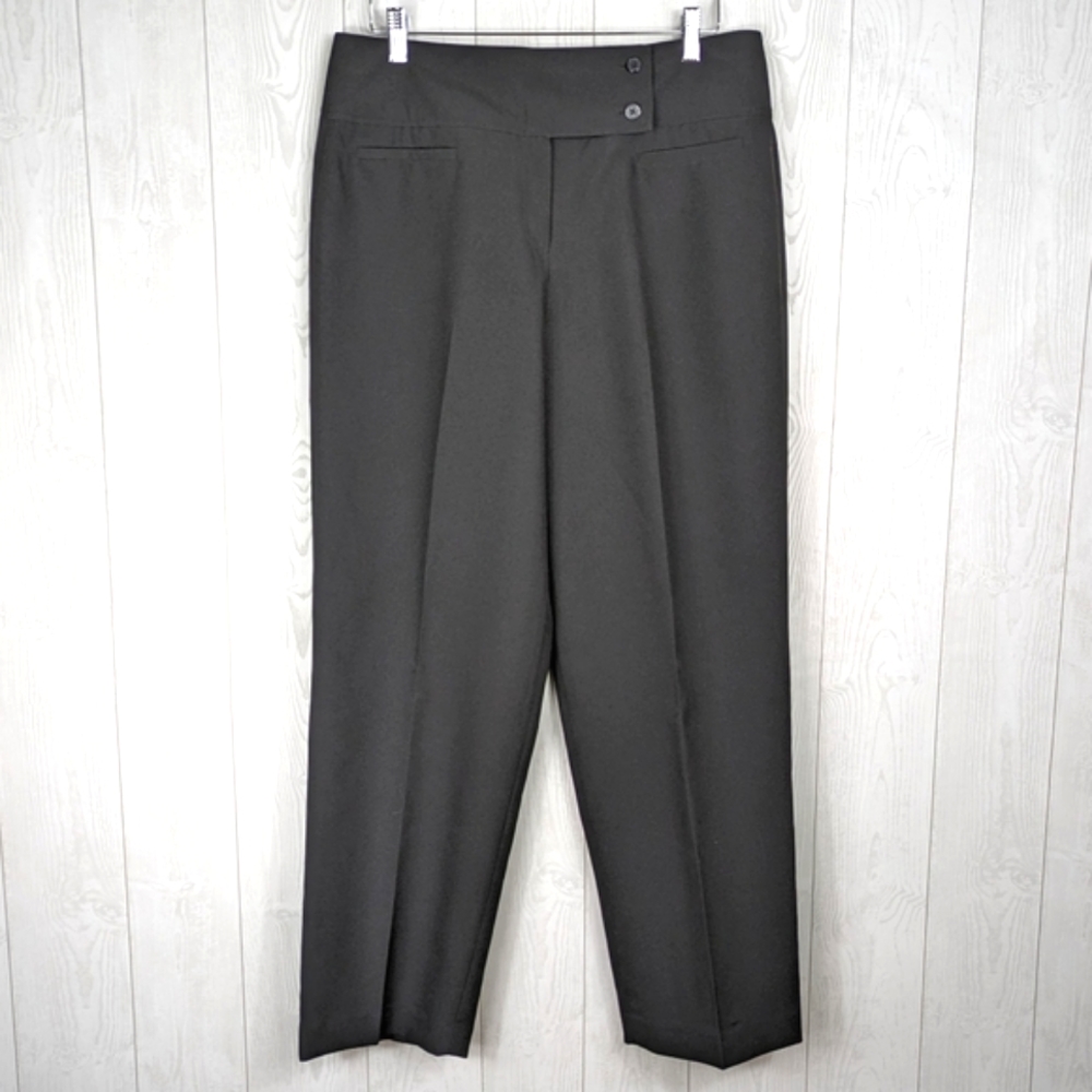 Larry Levine Black Pants Women's Size 14 Sport Stretch